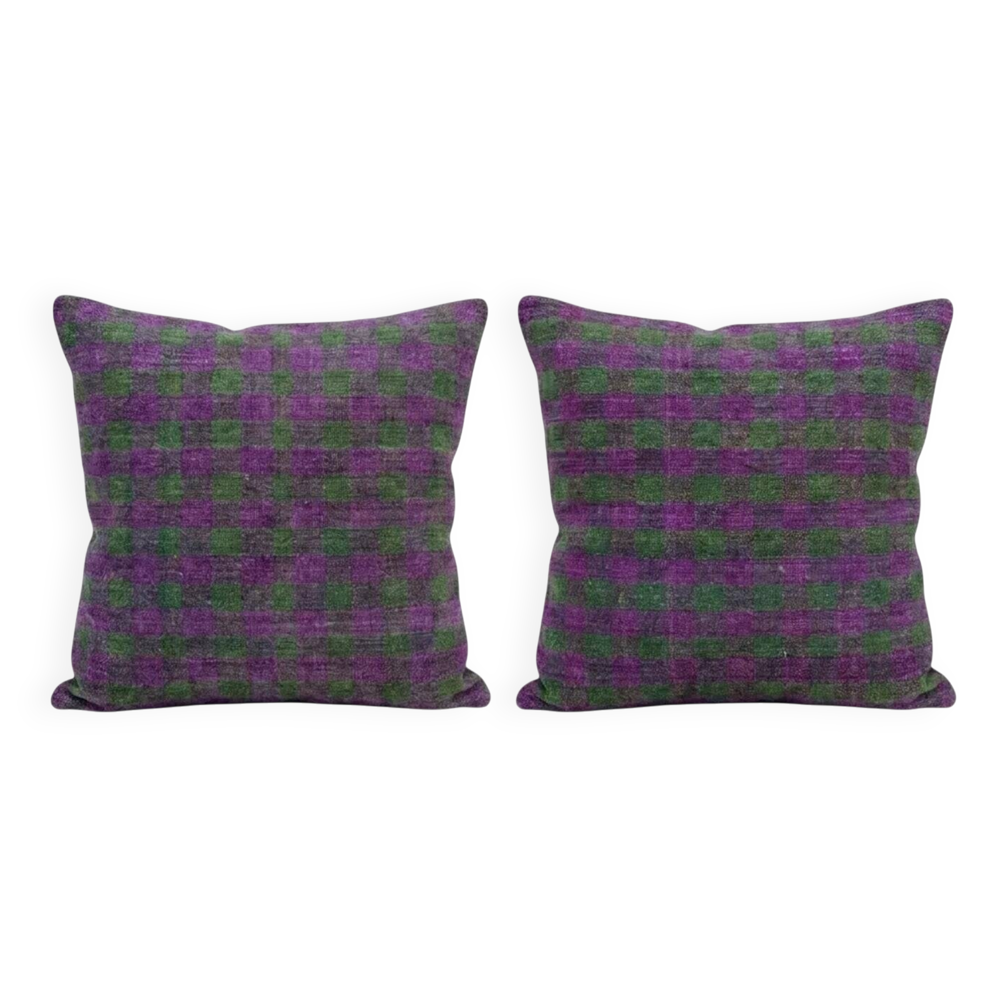Set of 2 vintage kilim cushion covers 41x41 cm