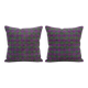 Set of 2 vintage kilim cushion covers 41x41 cm