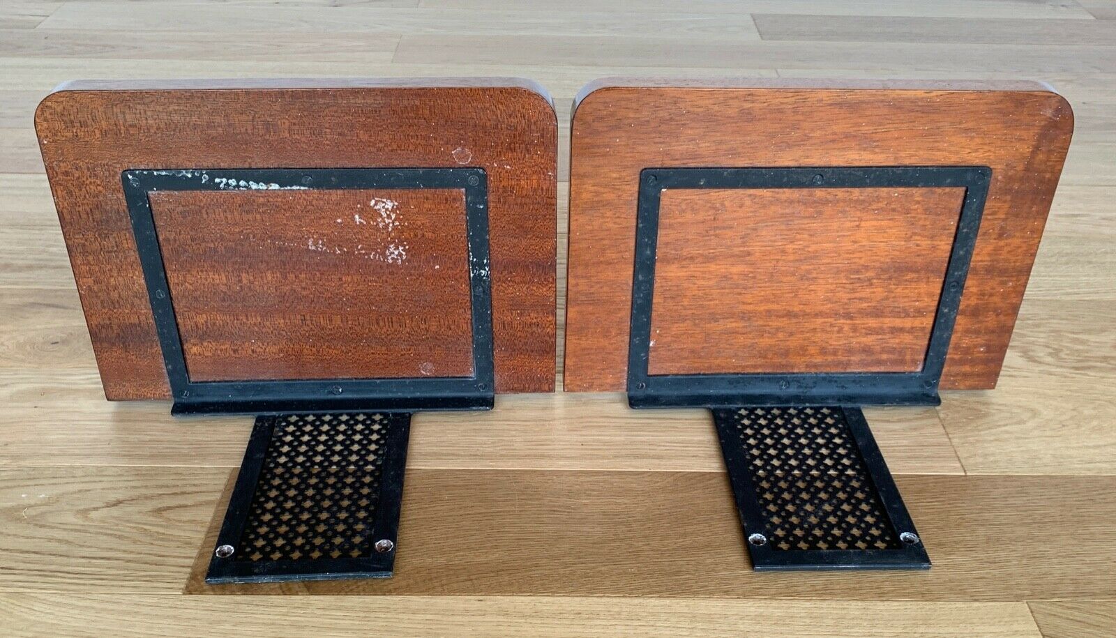 Pair of 1960 wood shelves
