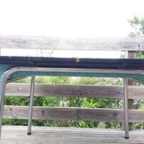 Formica and chrome-plated metal table