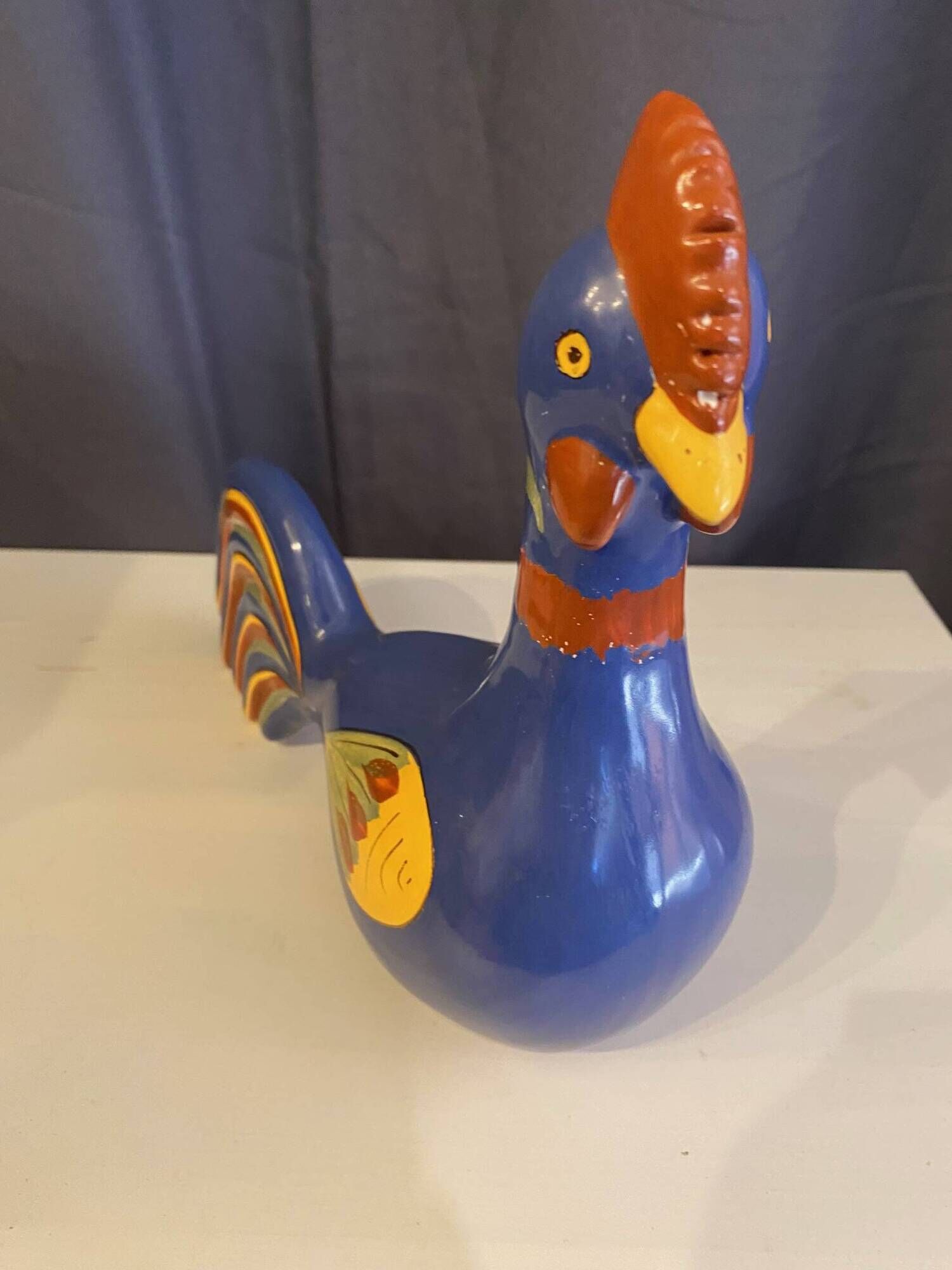 Coq en faïence peinte Henriot Quimper