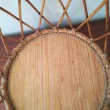 Rattan side table