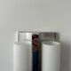 Vintage chrome and opaline metal wall light, Germany 1960