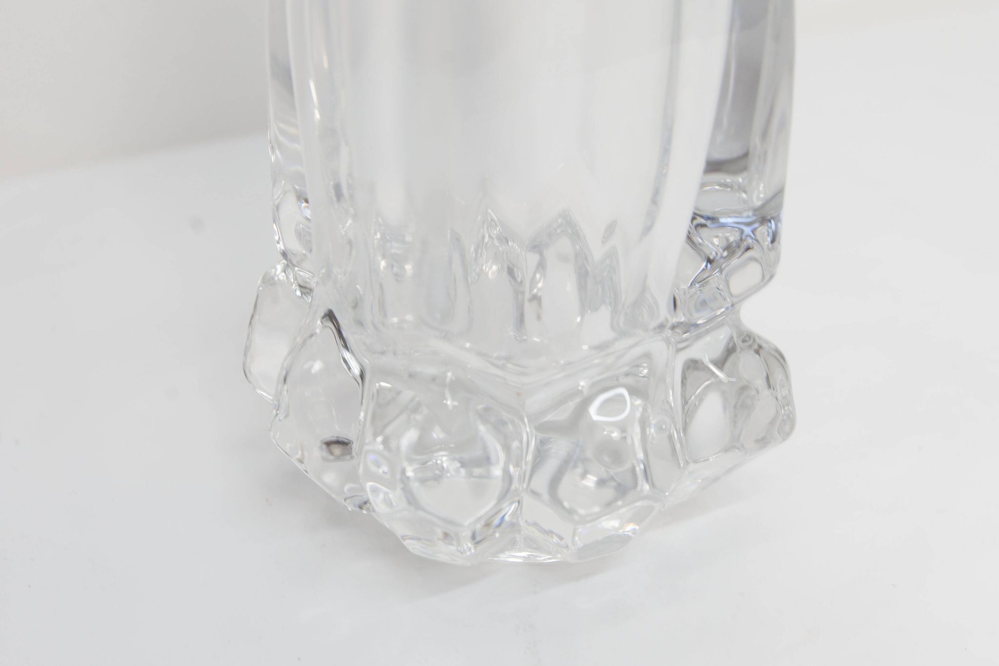 Blown crystal vase Art Vannes France 43 cm
