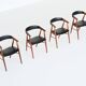 Teak chairs by Aksel Bender Madsen and Ejnar Larsen, Denmark 1960.