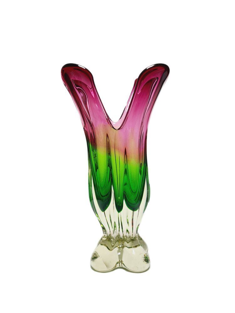 Vase by J. Hospodka for Chribska Glassworks, Former Czechoslovakia, 1960s
