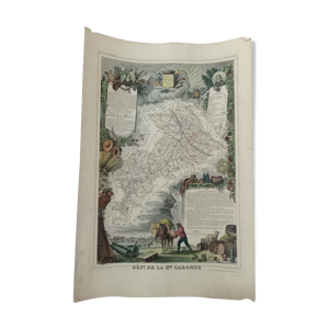 Carte ancienne Garonne