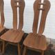 rare set of 6 brutalist chairs in solid oak house De PUYDT 1960 Belgium