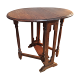 oval table foldable solid oak style 1920