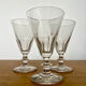 Set 3 verres à eau taillés main, XIXème