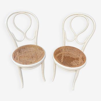 Paire de chaises bistrot style thonet / fischel kohn bois courbé