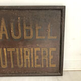 Cast-glass plate "Seamstress" early twentieth