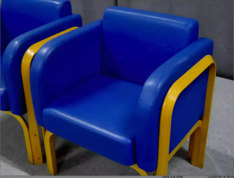 Pair of leather armchairs 1970