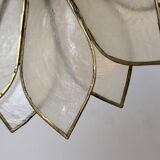 Paire appliques fleurs en nacre