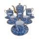 Coffee service in limoges porcelain, by lazeyras.
