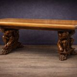 Rare large Renaissance-style walnut table