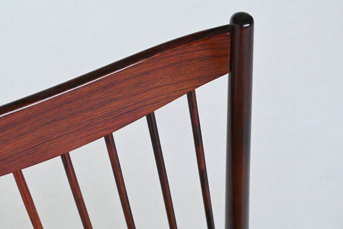 Helge Sibast set of six dining chairs in rosewood Denmark 1960
