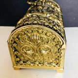 Gilded bronze jewelry chest