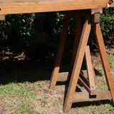 Farm table on trestles, 178 cm x 68 cm