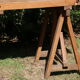 Farm table on trestles, 178 cm x 68 cm