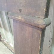 Country-style fireplace surround - stained poplar - late 19th century