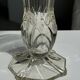 Art deco style flared neck pedestal vase in blown glass