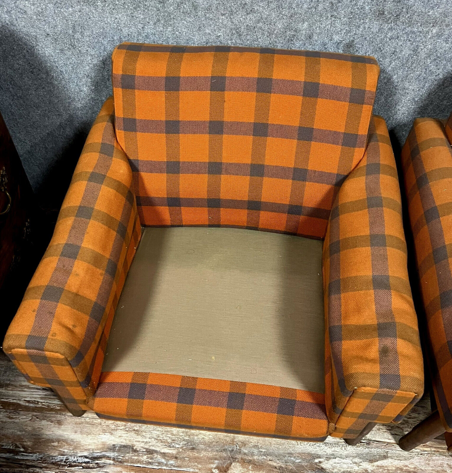 Pair of vintage Scandinavian armchairs from the 50s-60s in teak