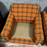 Pair of vintage Scandinavian armchairs from the 50s-60s in teak