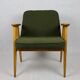 366 olive boucle armchair, 1970s