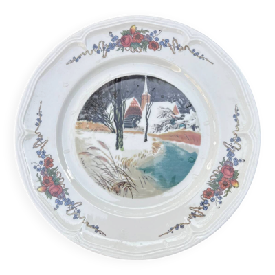 Assiette plate Sarreguemines