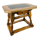 Swiss wood and slate money changer table
