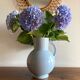 Antique vase in pale blue ceramic