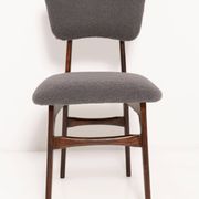 Chaise bouclée gris foncé du 20ème siècle, 1960