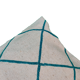 White and turquoise Kilim cushion Béni Ouarain style
