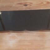 Vintage shelf of the 60s in golden metal and black plastic