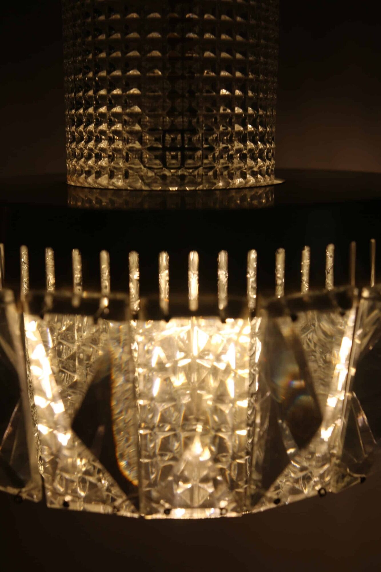 Mid-century chandelier with pendants