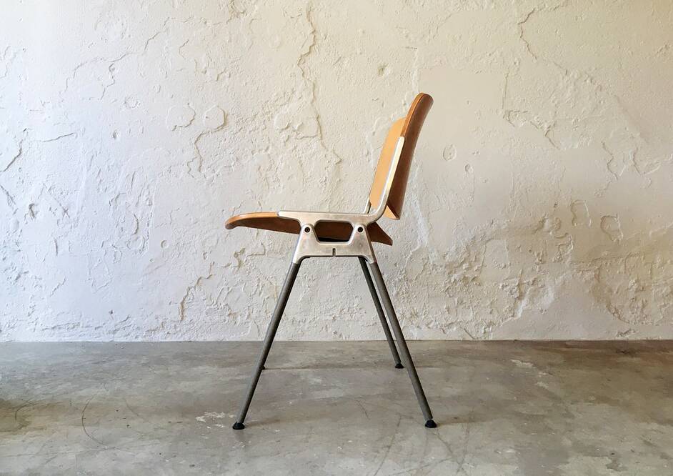Steel and molded plywood chair, 1970