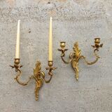 Appliques en bronze doré, Rocaille