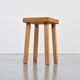 Pine stool by Charlotte Perriand, Les Arcs, France