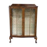 English art deco walnut showcase