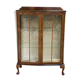 English art deco walnut showcase