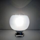 Lampe de Table Vintage • Acier & Verre • Murano • Space Age • 1970