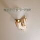2 art deco wall lights in porcelain and frosted glass