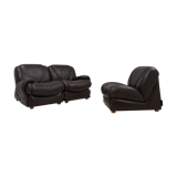 Vintage modular leather sofa 1970s