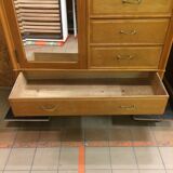 Art Deco cabinet in oak and veneer