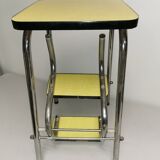 Vintage 3-step stool / step stool in yellow formica