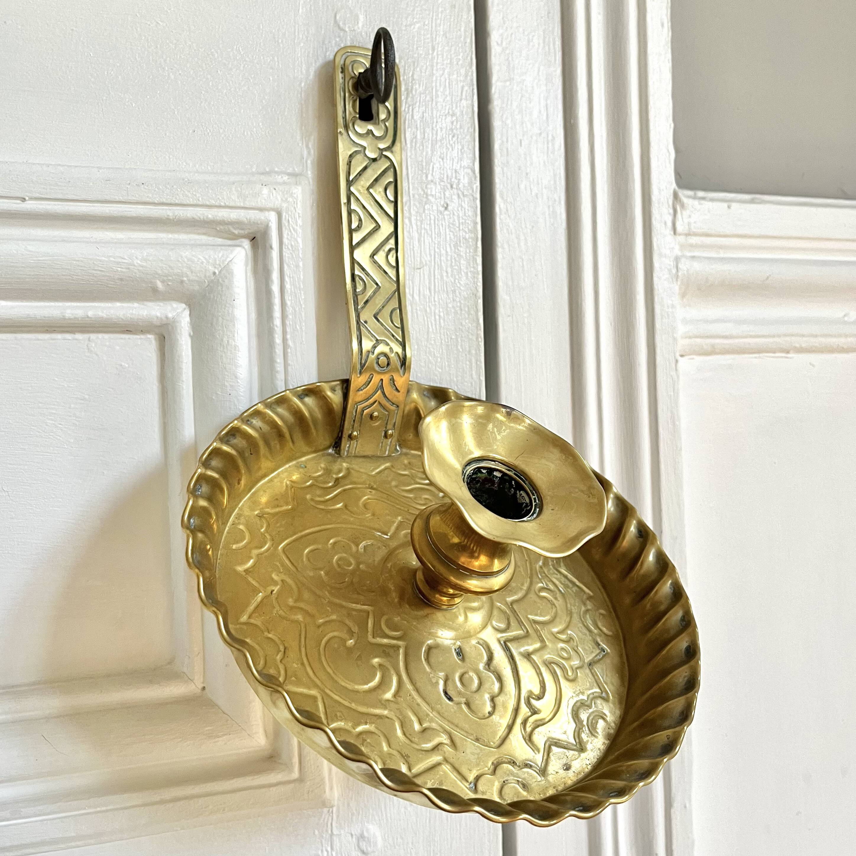 Antique XXL hand candle holder