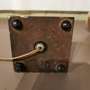 Art Deco mirror lamp, copper and glass