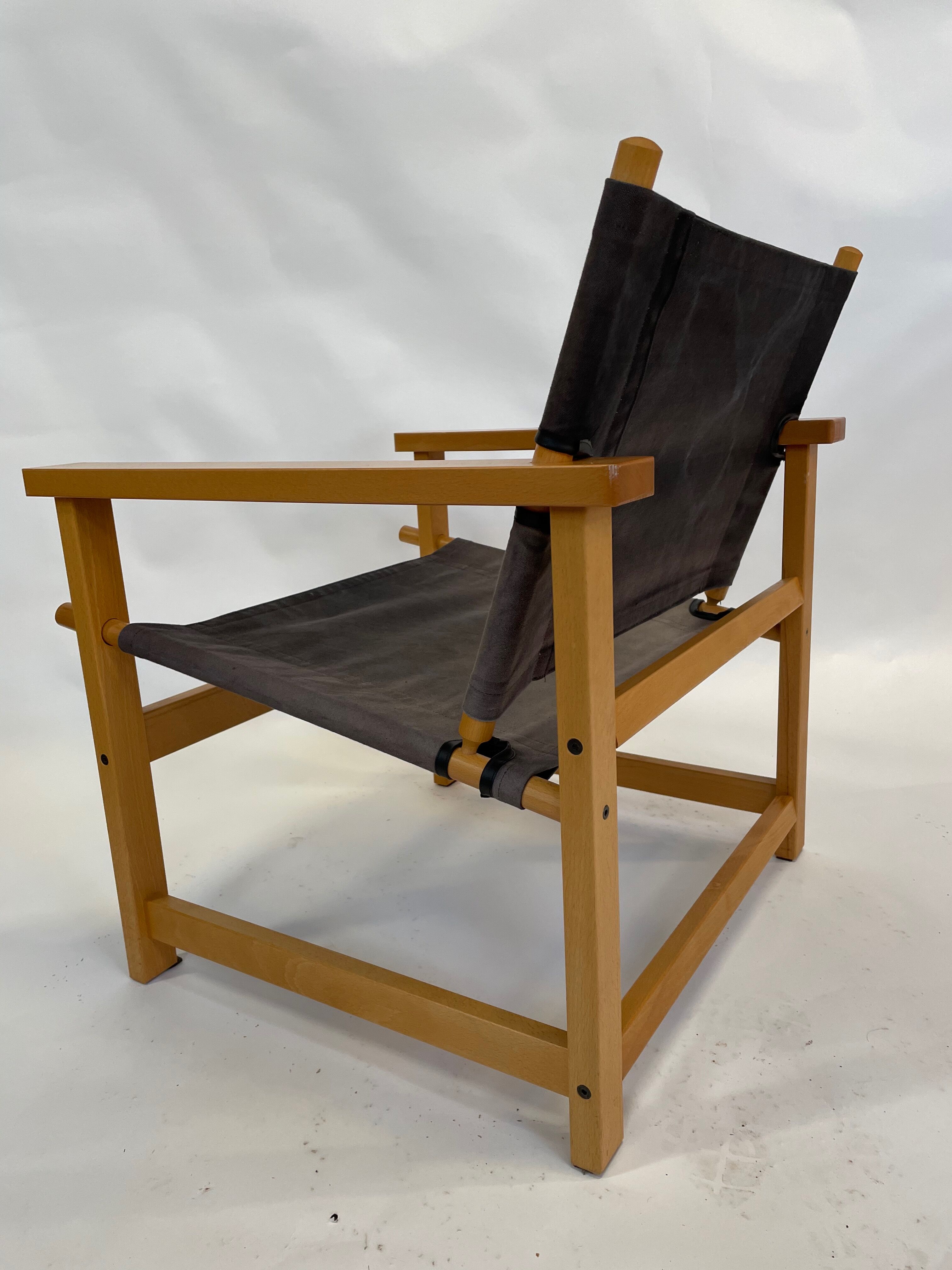Vintage Safari Chair 1980s Hyllinge Møbler Denmark