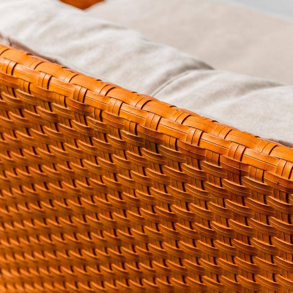 Divano 2 posti intrecciato di tito angoli anni ’90 vintage modernariato